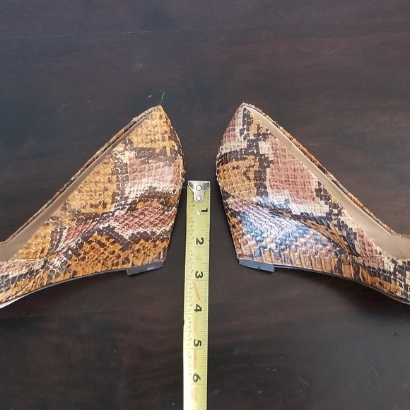 JEAN-MICHEL CAZABAT Animal Print Leather Wedge - Brown- Size EU 37/US 6 - Picture 4 of 7